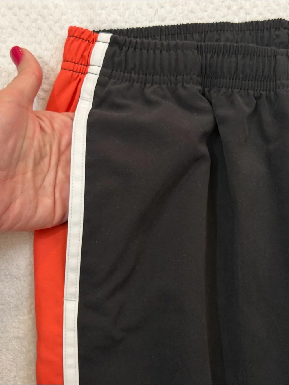 VTG Y2K Nike Cropped Track Pants Side Stripe Wide Leg Swoosh 294617 Retro Active